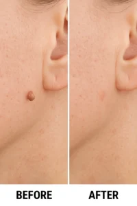 Skin tags removal Bedfordshire before and after